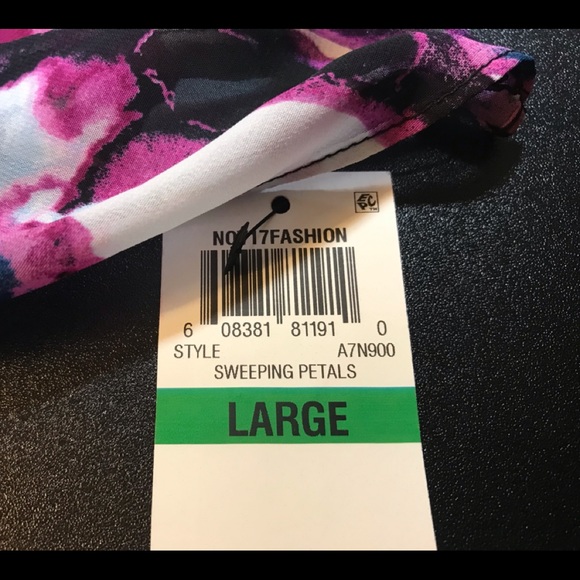 Alfani Angel Sleeve Sweeping Petals Top Size L - NWT - Picture 4 of 4